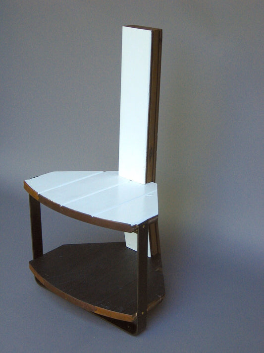 Reclaimed Wood Three-Legged Chair