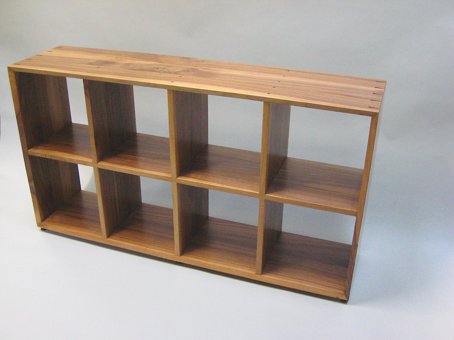 Quartered Walnut Bookcase with Open Back