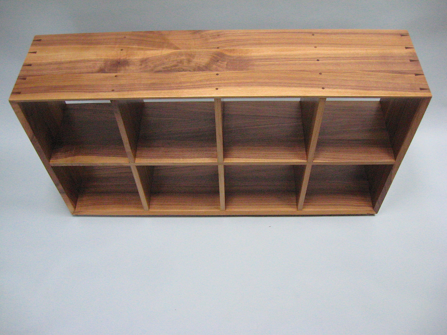 Quartered Walnut Bookcase with Open Back