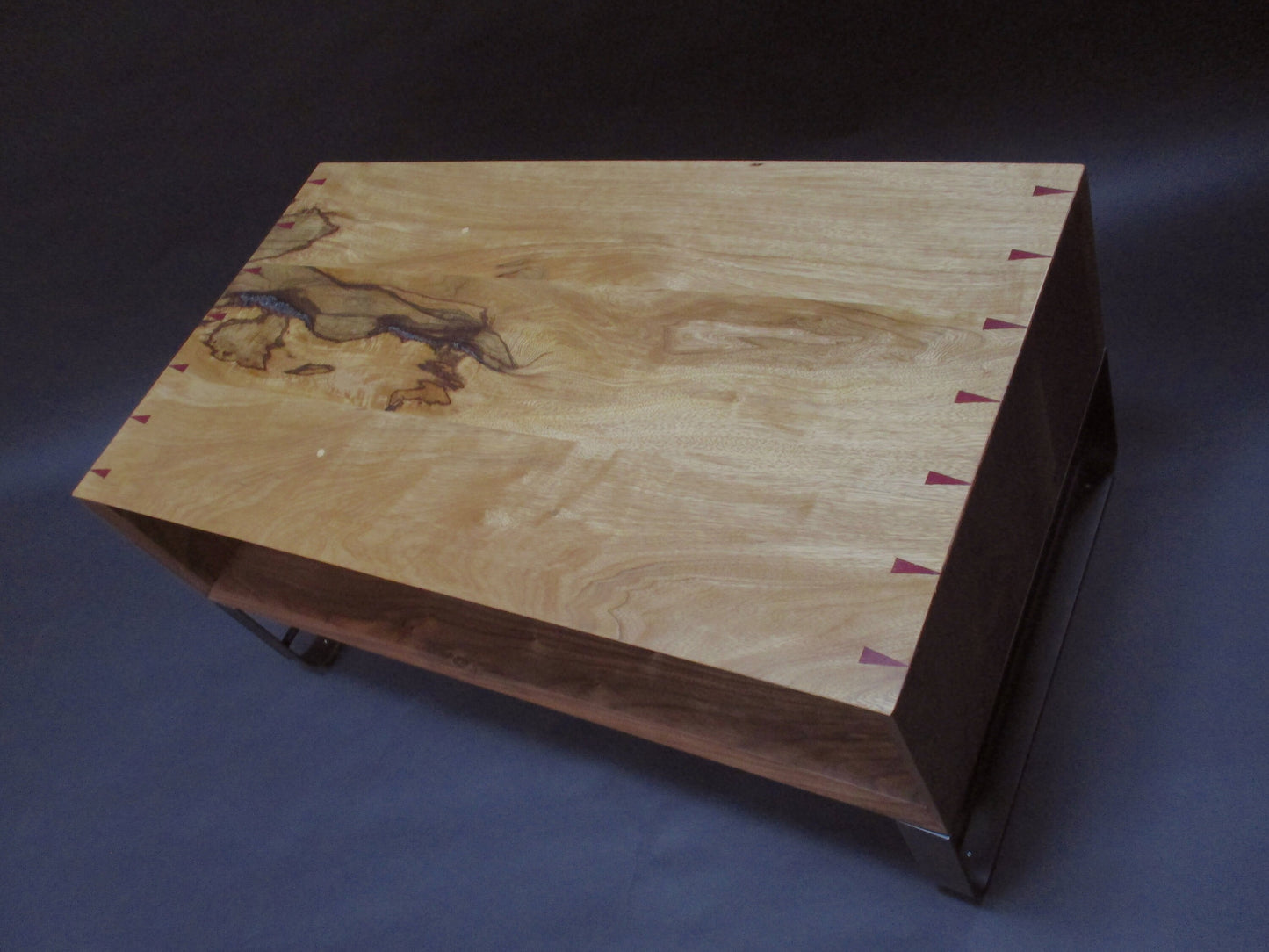 Walnut and Black Limba Coffee Table