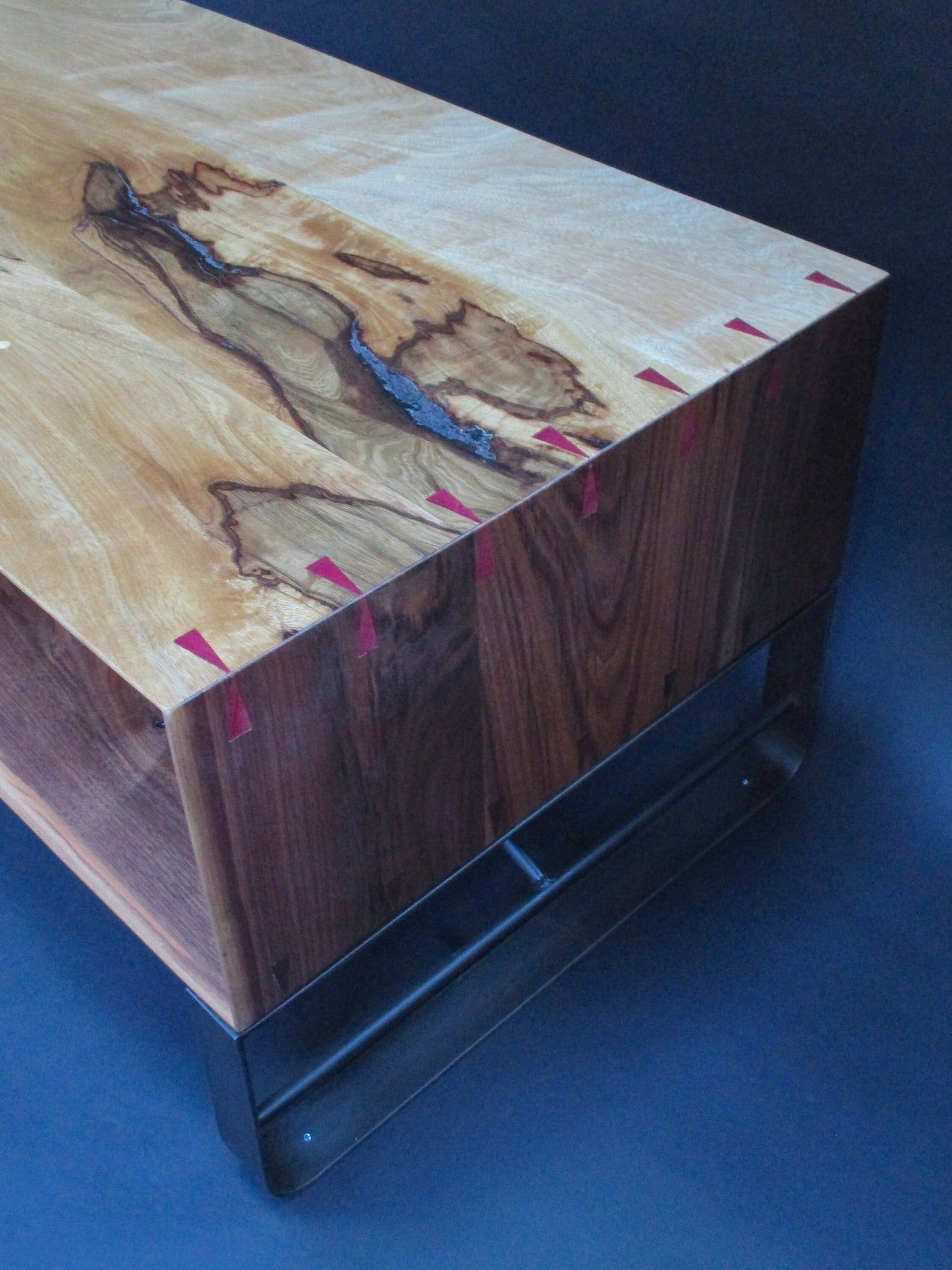 Walnut and Black Limba Coffee Table
