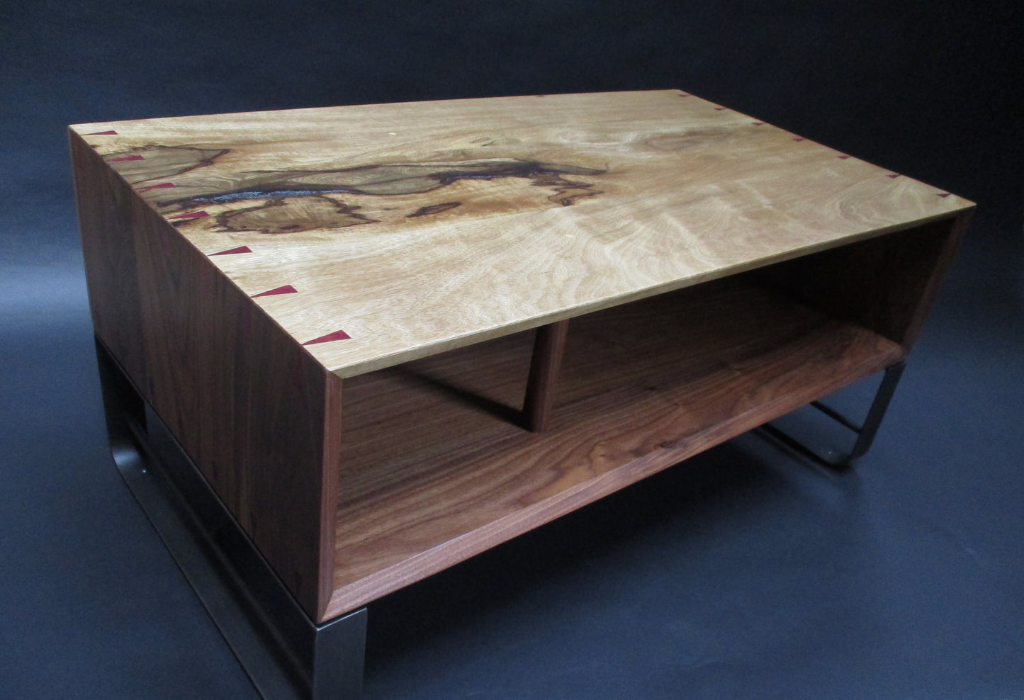 Walnut and Black Limba Coffee Table
