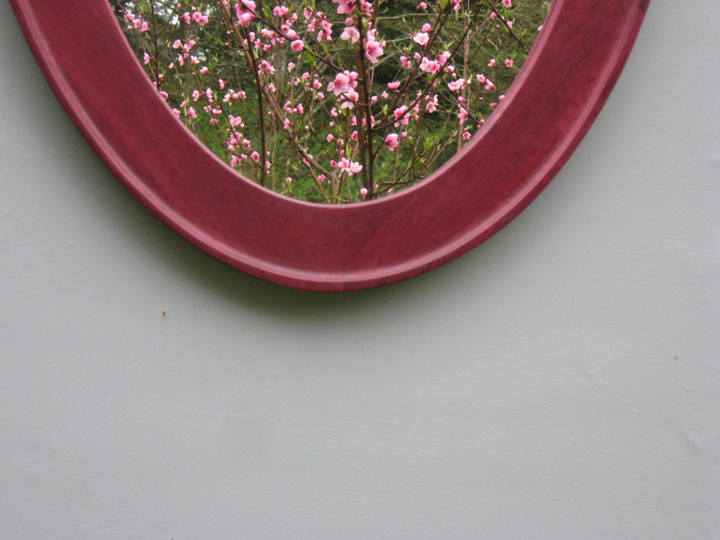 Purple Heart Oval Wall Mirror