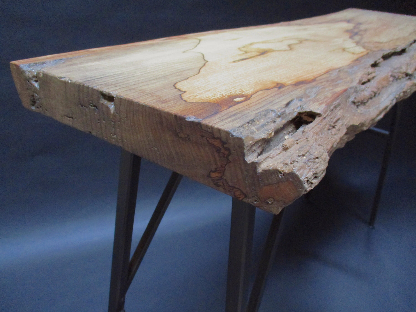 Live Edge Spalted Maple Console Table