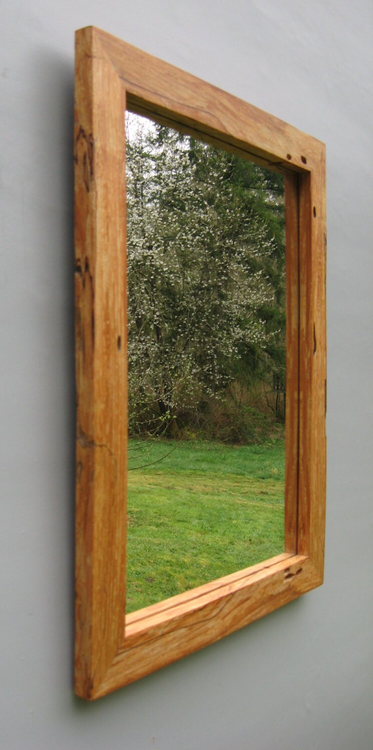 Rectangular Spalted Maple Mirror